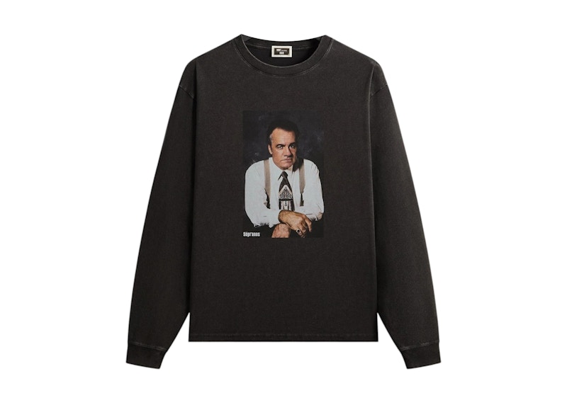 Men's Kith x The Sopranos Paulie Vintage Long Sleeve Tee Shirt in Black