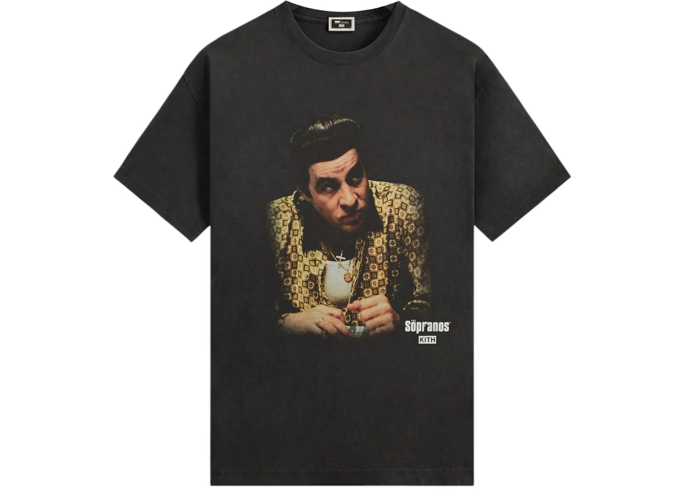 Kith x The Sopranos Silvio Vignette Vintage Tee Black Men's - FW25 - US