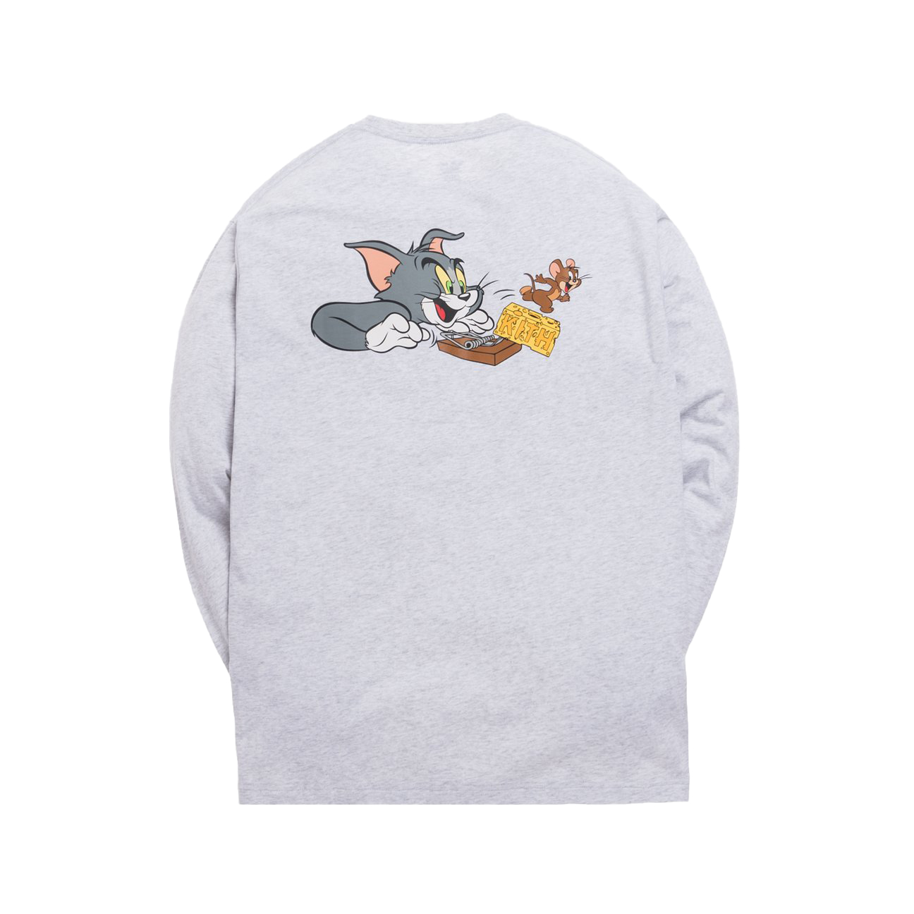 Kith x Tom u0026 Jerry L/S Cheese Tee Light Heather Grey Men's - SS19 - US