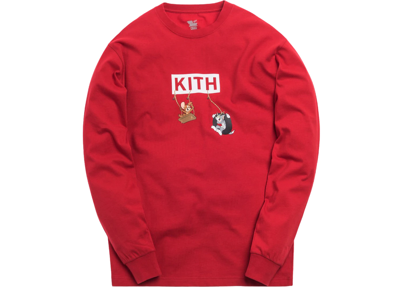 Kith x Tom & Jerry L/S Friends Tee Red Men's - SS19 - US