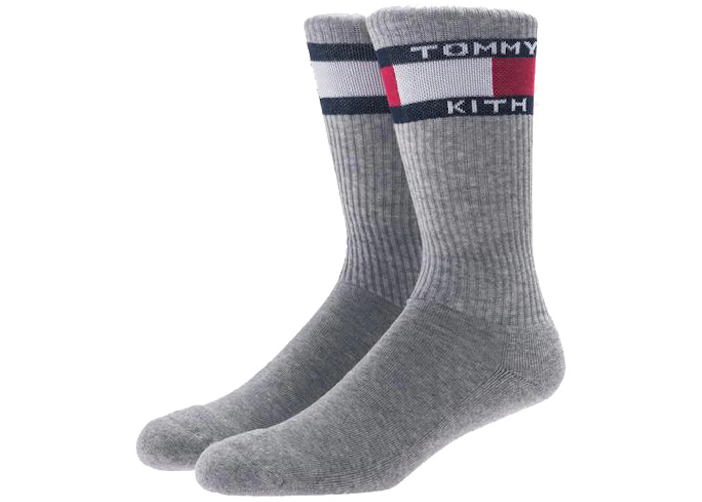 Kith x Tommy Hilfiger Badge Crew Sock Grey SS19 US