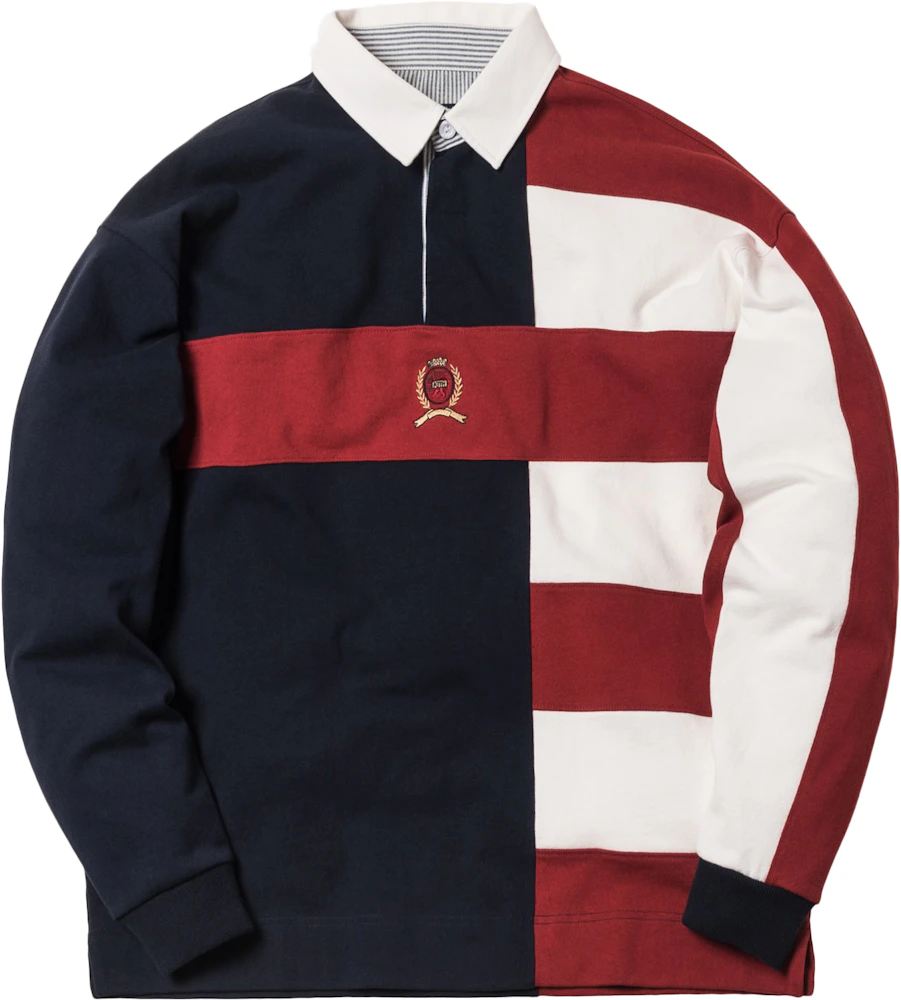 Holde Direkte Envision Kith x Tommy Hilfiger Color Block Rugby Navy - FW18 Men's - US