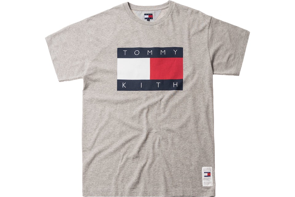 Kith x Tommy Hilfiger Flag Tee Grey Men's - FW18 - US