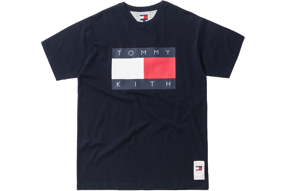 Kith x Tommy Hilfiger Flag Tee Navy Men's - FW18 - US