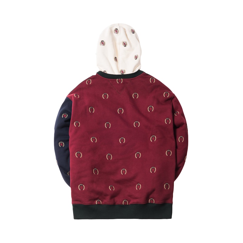 Kith x tommy hilfiger full embroidered crest hoodie outlet multi