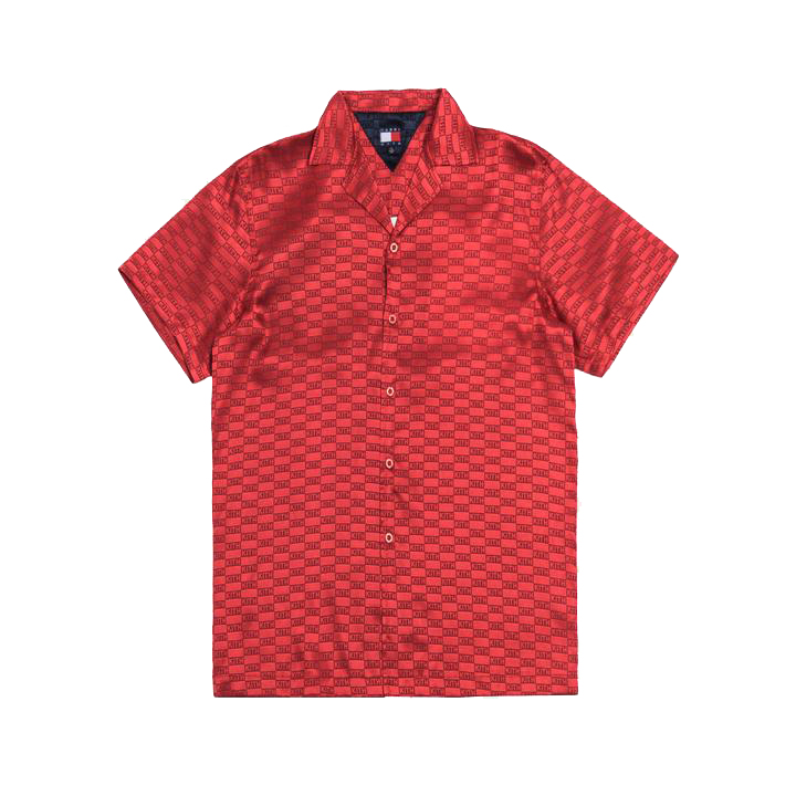 Kith x Tommy Hilfiger Satin Camp Shirt Red