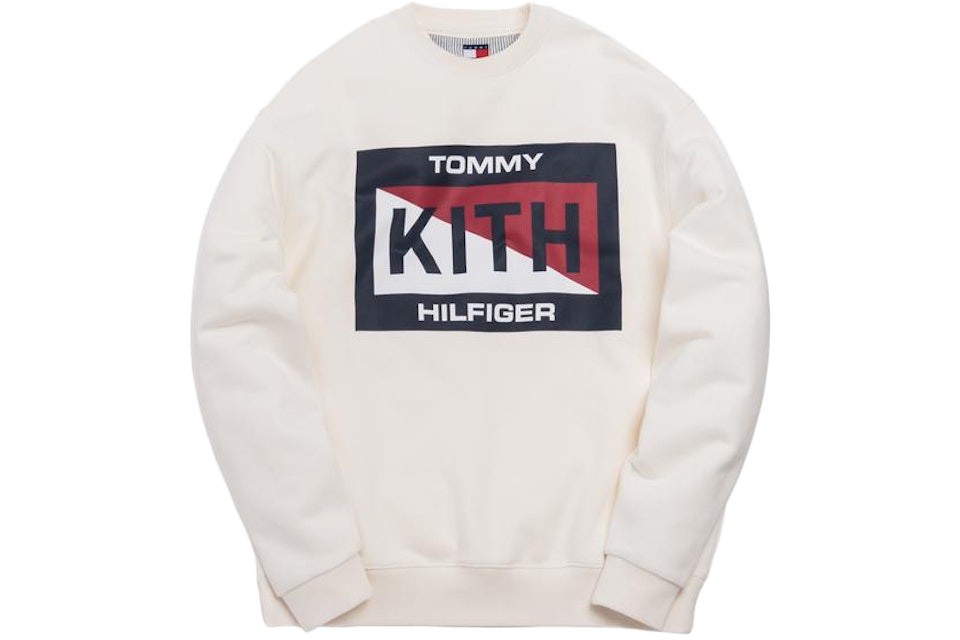 Kith x Tommy Hilfiger Slash Logo Crewneck Cream - SS19 Men's - US