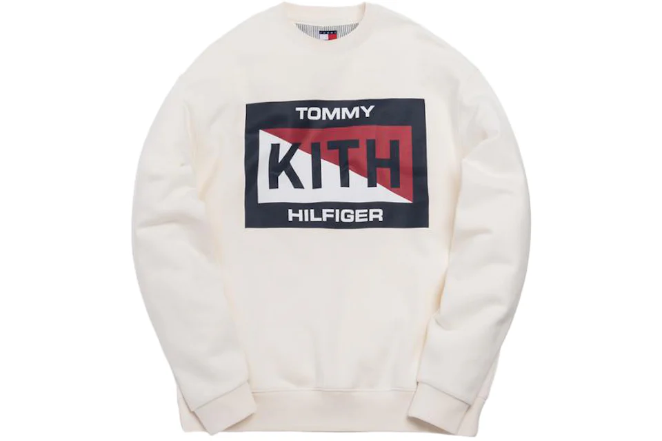 Kith x Tommy Hilfiger Slash Logo Crewneck Cream