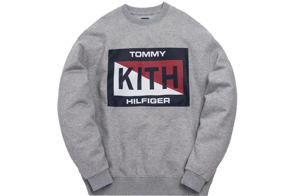 Kith x Tommy Hilfiger Slash Logo Crewneck Grey