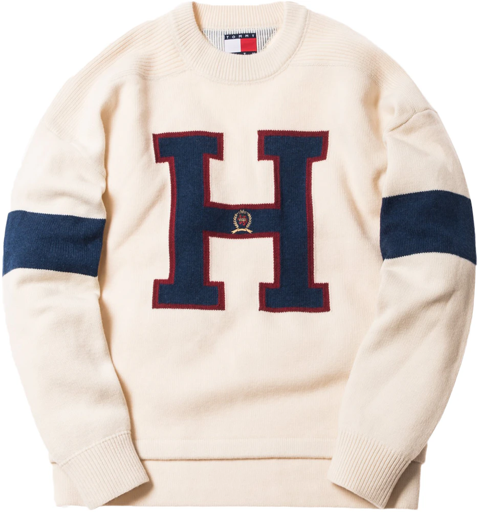 Química Perceptivo mendigo Kith x Tommy Hilfiger Varsity H Sweater Ivory - FW18 Men's - US