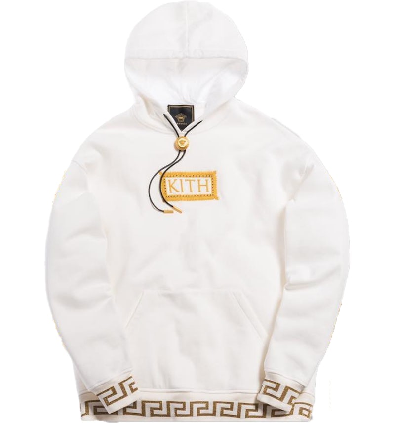 Kith x Versace Bolo Hoodie Off-White Men's - SS19 - US Kith x Versace Bolo Hoodie Off-White Men's - SS19 - US