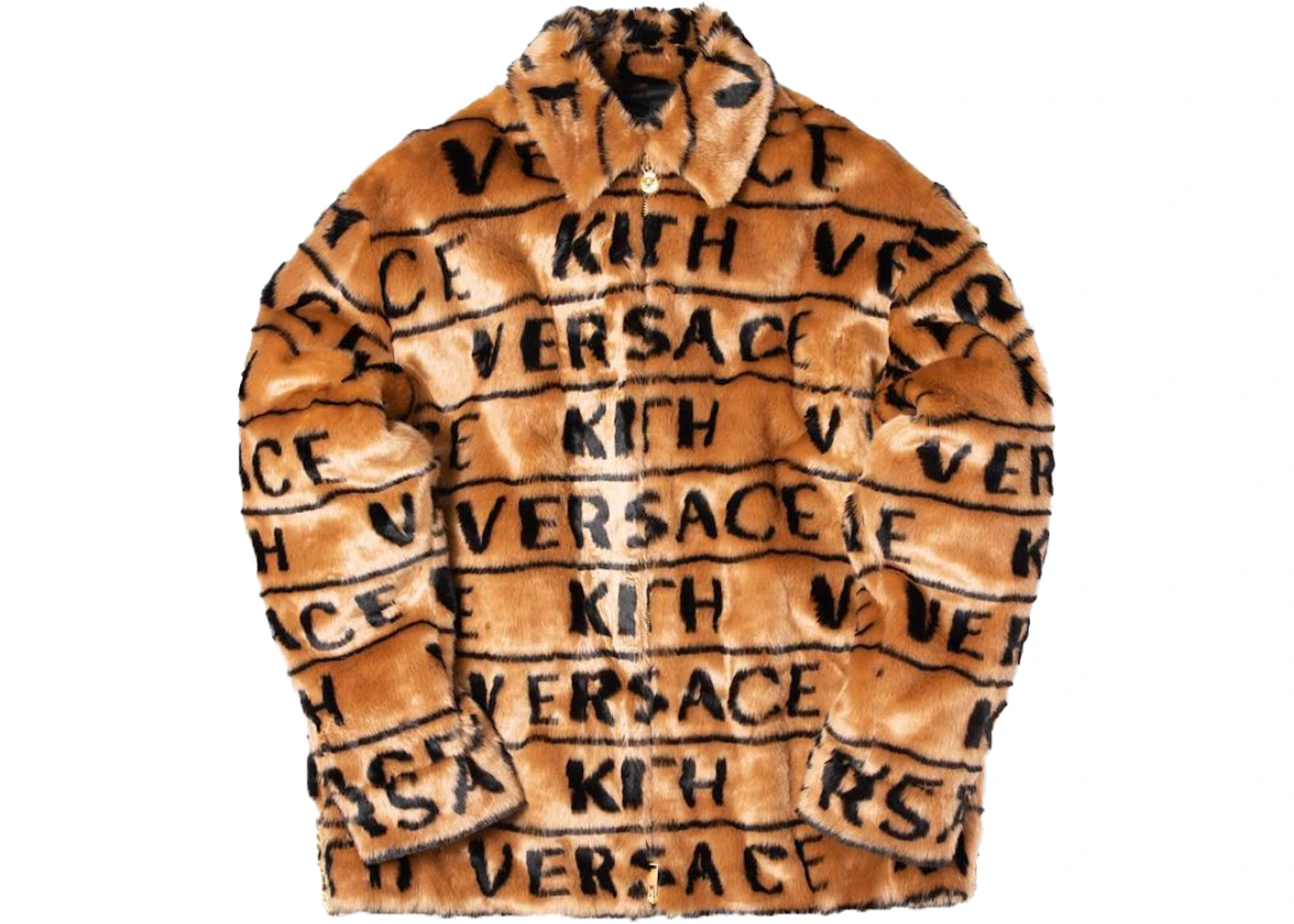 Kith x Versace Fur Coaches Jacket Brown