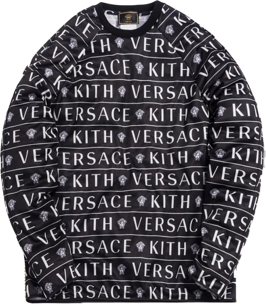 Kith x Versace Monogram Tricot Crewneck Black Men's - SS19 - US
