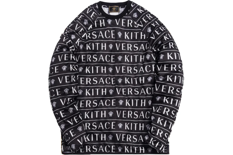Kith x Versace Monogram Tricot Crewneck Black