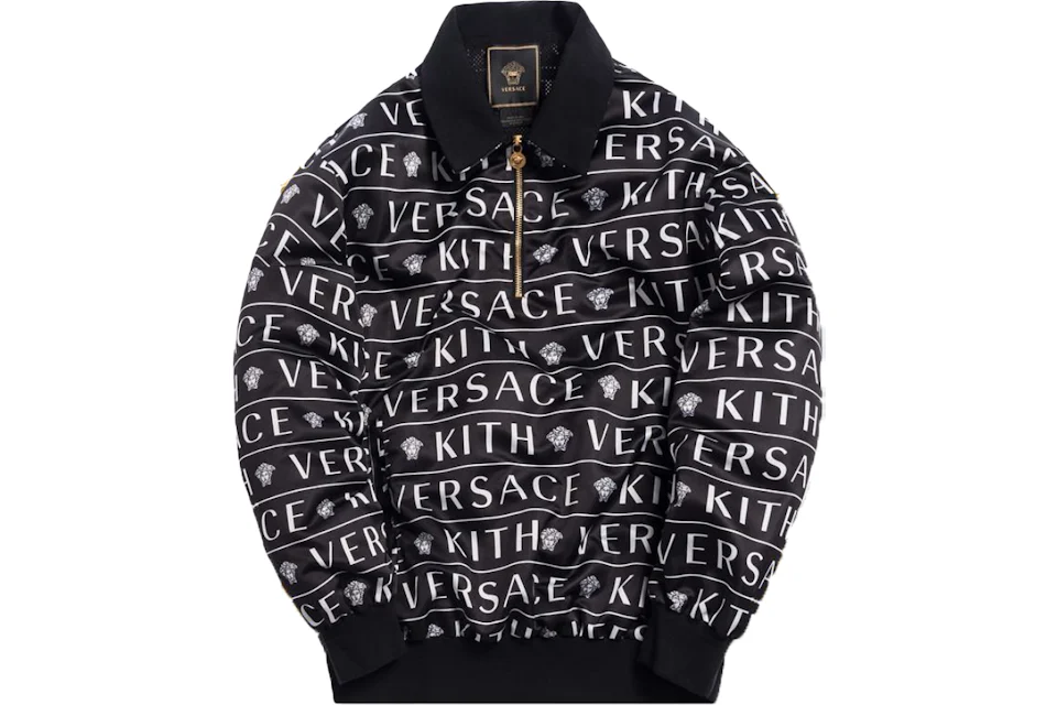 Kith x Versace Quarter Zip Pullover Black
