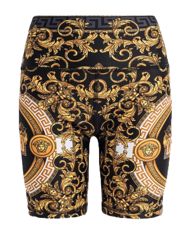 gold biker shorts