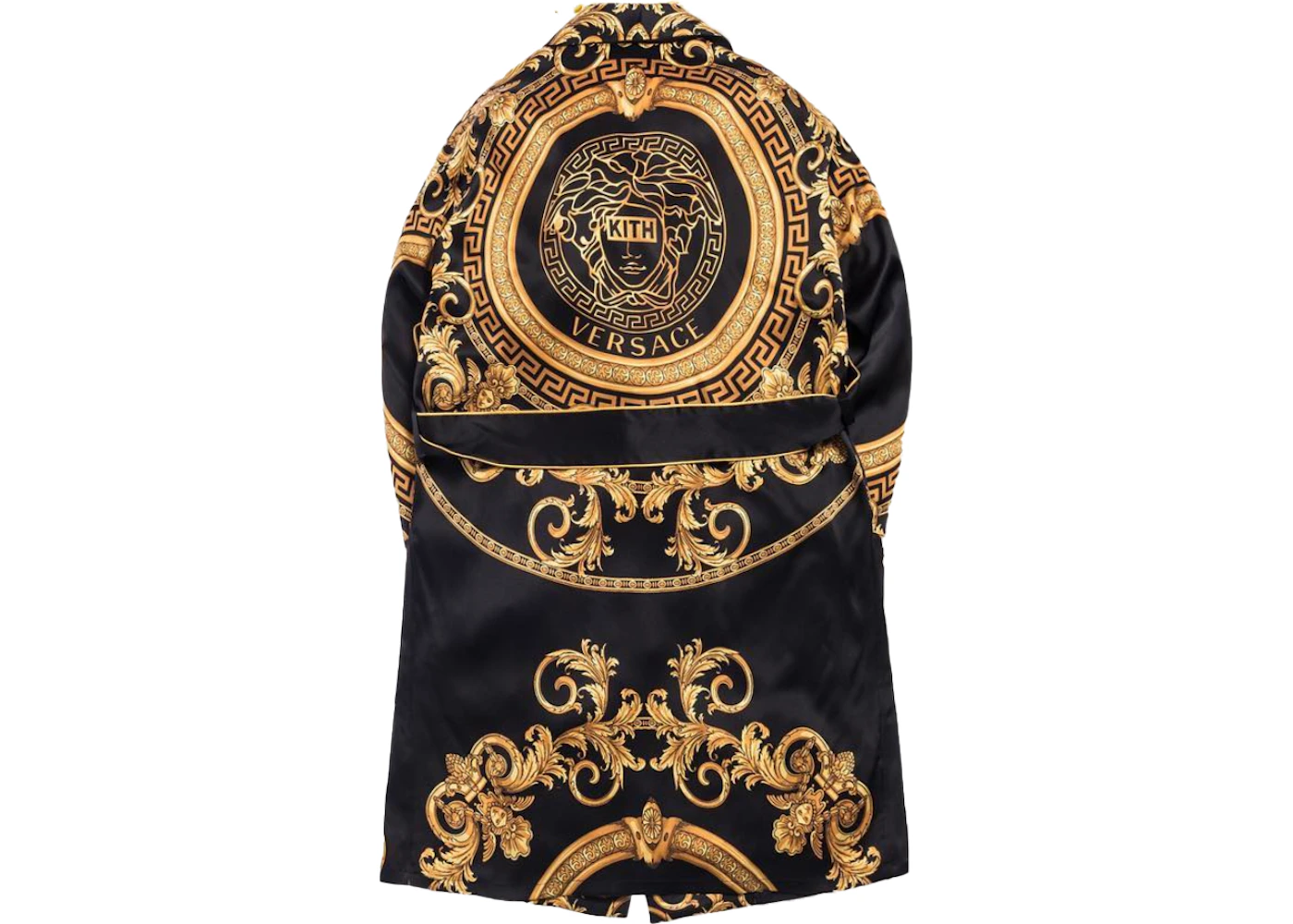 Kith x Versace Women's Greco Silk Robe Black/Gold - SS19 - US