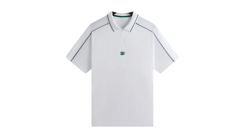 Kith x Wilson Doherty Poloshirt mit Reißverschluss vorne, Weiß