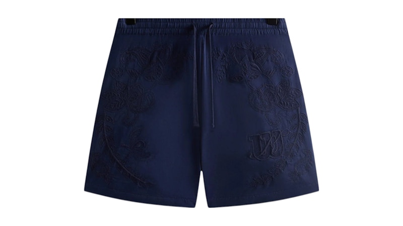 Pre-owned Kith Men's X Wilson Embroidered Mesh Active Short In Nocturnal In Black