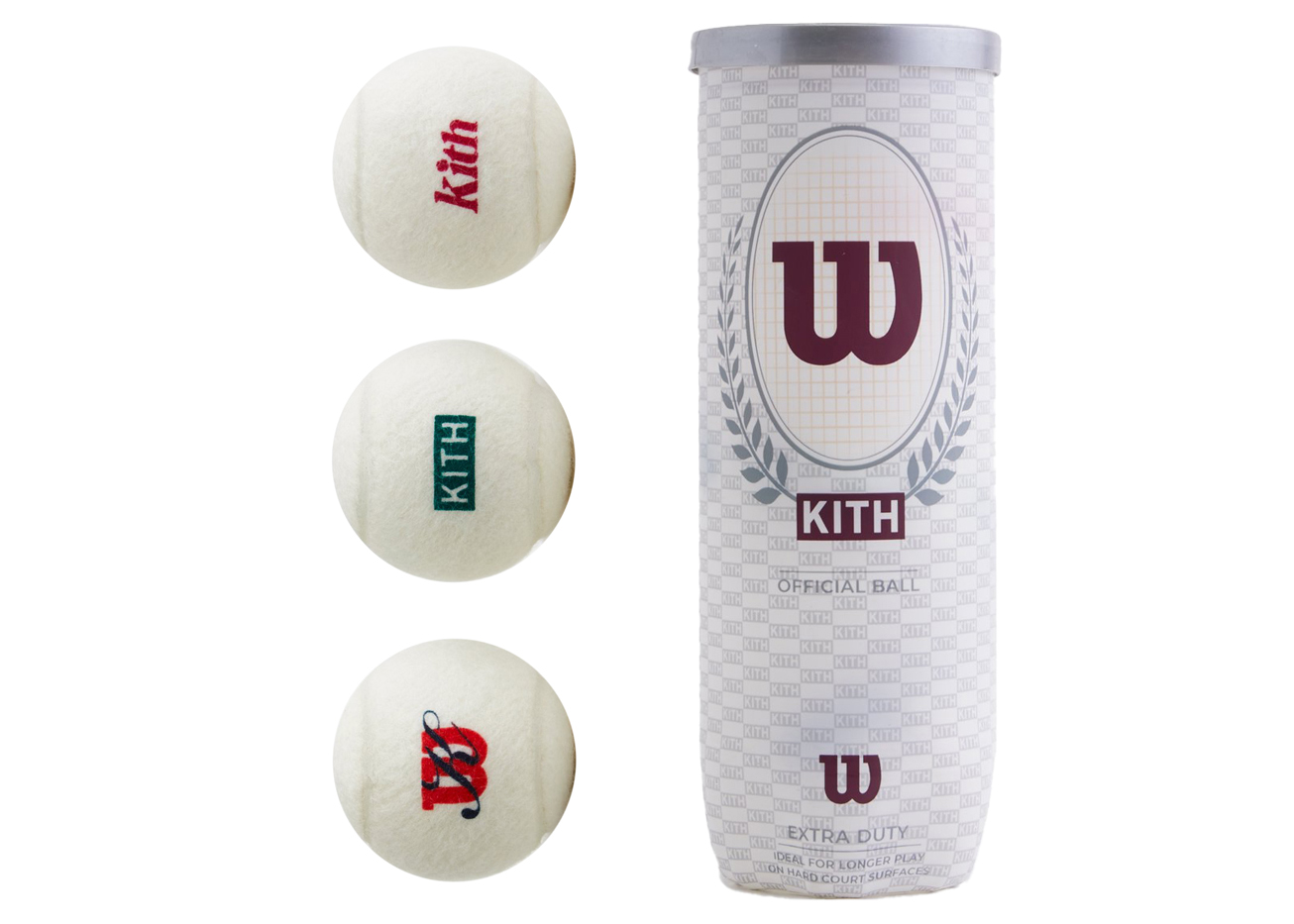 Kith x Wilson Regular Duty Tennis Ball Set White