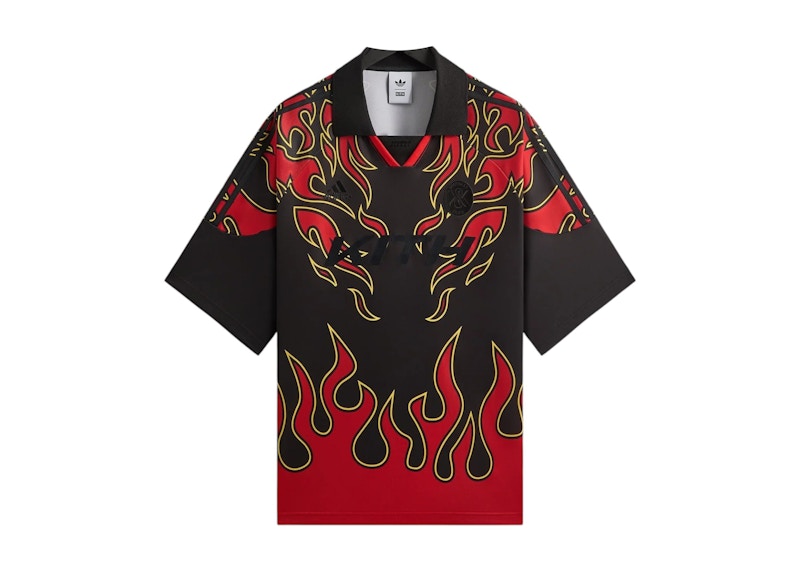 Kith x adidas Football Flame Soccer Jersey Black メンズ