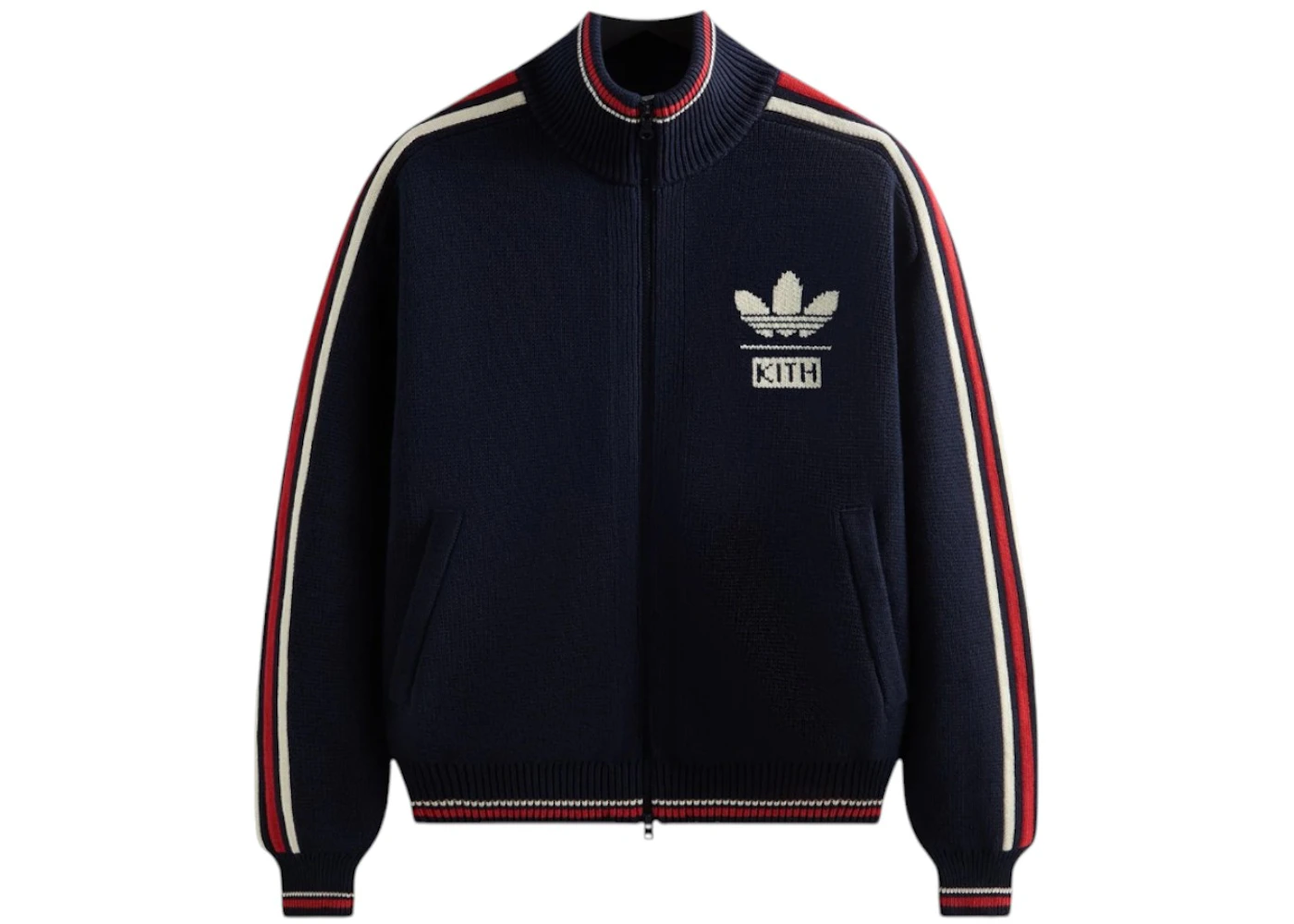 Kith x adidas Football Knit Full-Zip Jacket Legend Ink Men's