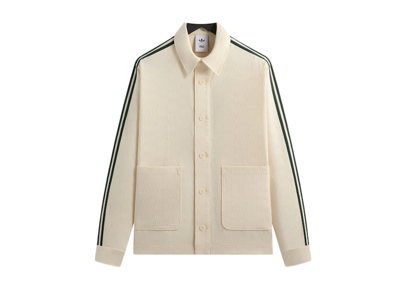 Kith x adidas Fußballjacke mit Monogramm, Sandrift