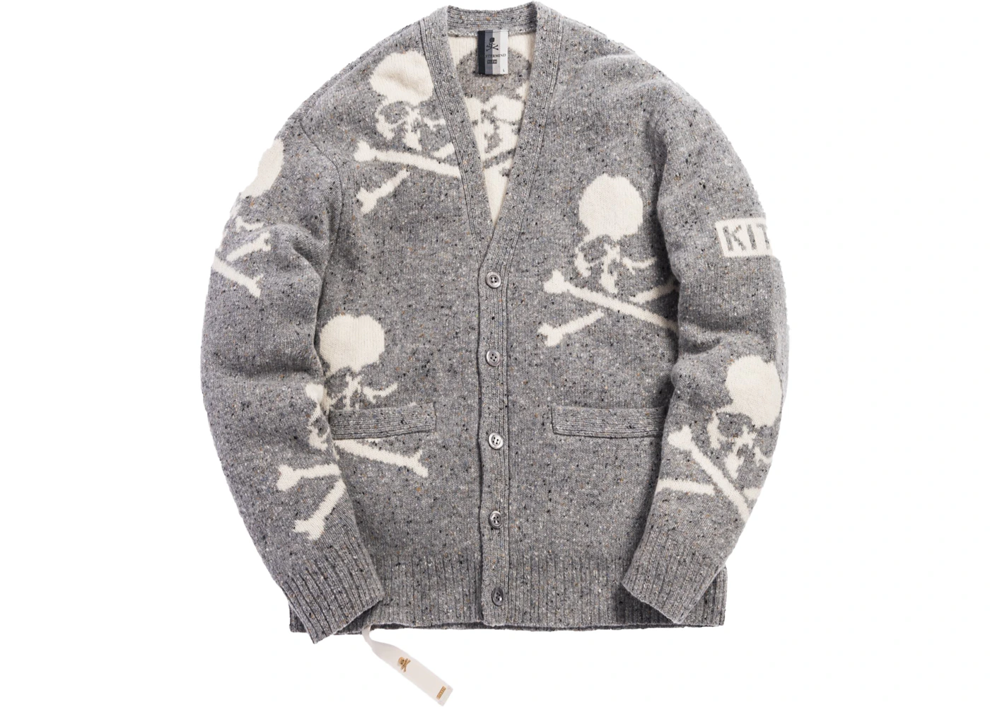 Kith x mastermind WORLD Knit Cardigan Turtle Dove Men's - FW18 - US Kith x mastermind WORLD Knit Cardigan Turtle Dove Men's - FW18 - US