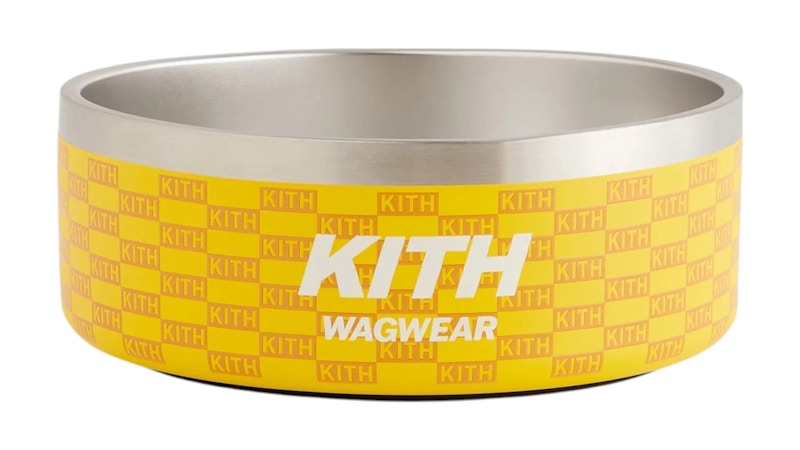 Kith x wagwear Metal Dog Bowl Yellow