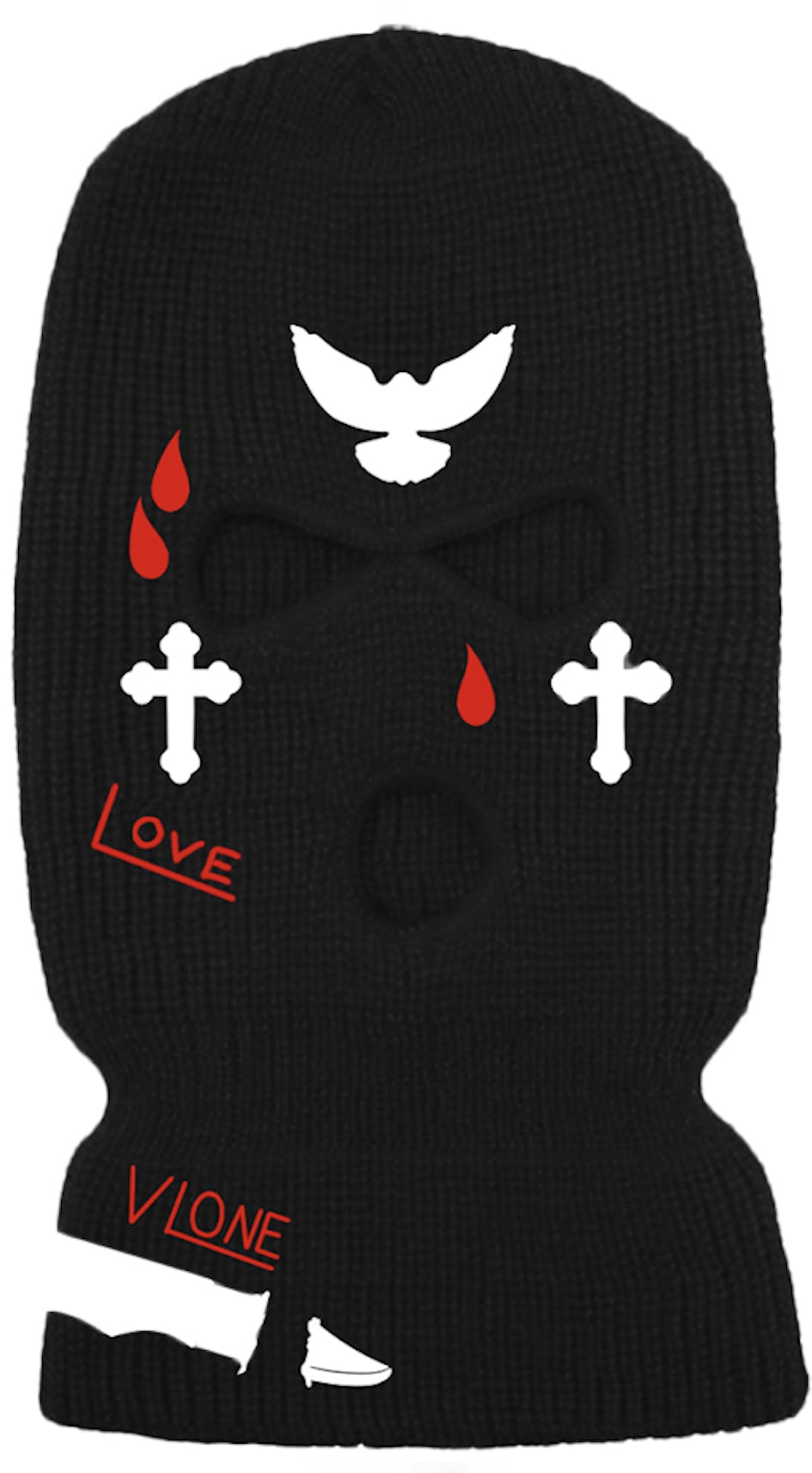 Juice Wrld X Vlone Circle Ski Mask Black for Women