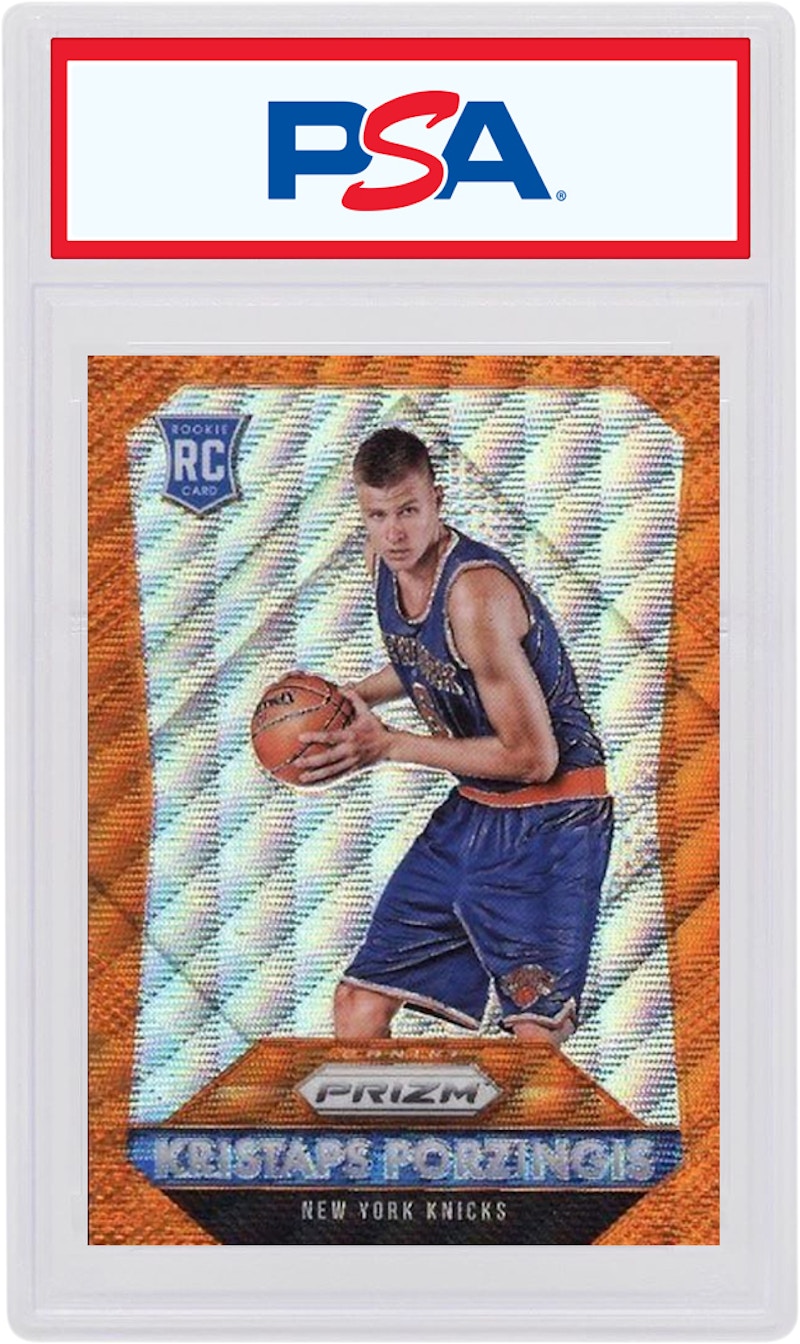Kristaps Porzingis 2015 Panini Prizm Rookie Orange Wave #348 (PSA or BGS Graded)