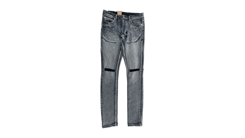 Ksubi Chitch Hypnotize Trashed Denim Jeans Dark Grey メンズ