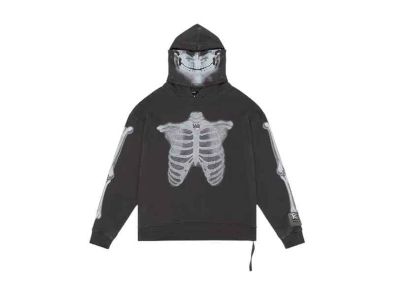 Pre-owned Ksubi Men's  X Trippie Redd Skeleton Biggie Hoodie In Black