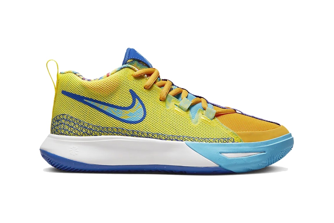 Pre-owned Nike Kyrie Flytrap 6 Kaleidoscope (gs) In University Gold/baltic Blue/opti Yellow