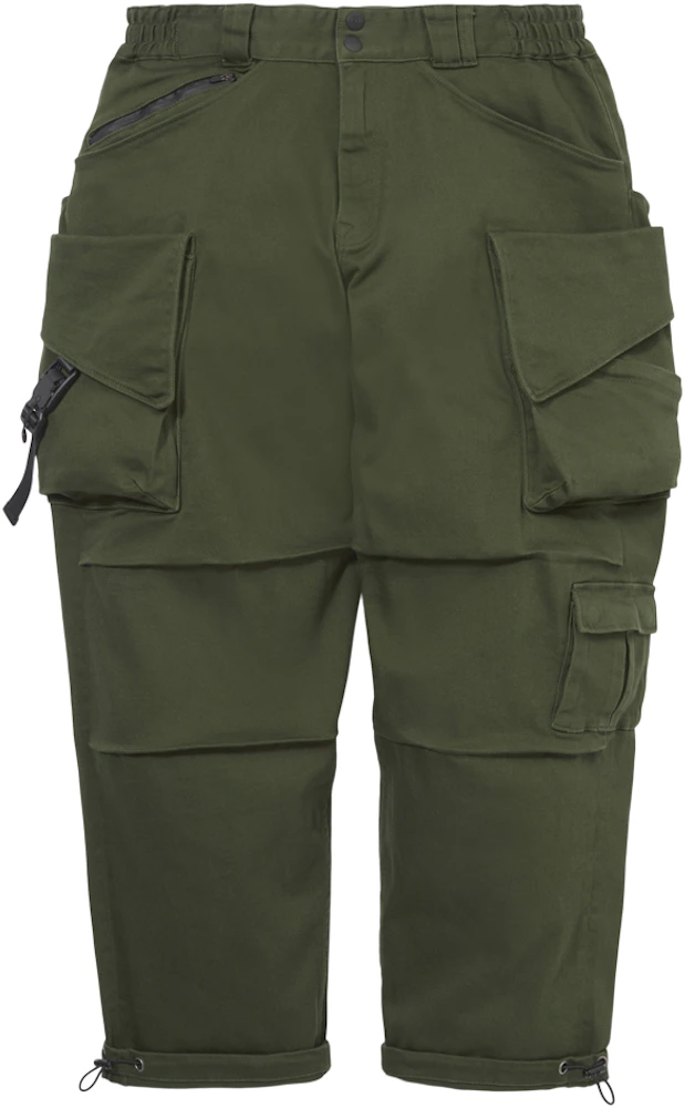LAKH Twelve Pockets Cotton Cargo Pants Olive Men's - FW20 - GB