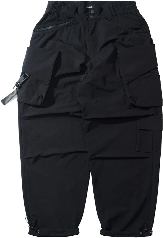 LAKH Twelve Pockets Nylon Cargo Pants Black Men's - FW20 - GB