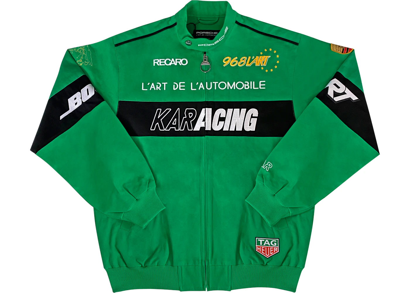 L'Art de L'Automobile Porsche 968 Design Team Jacket Green - FW21 - US L'Art de L'Automobile Porsche 968 Design Team Jacket Green - FW21 - US