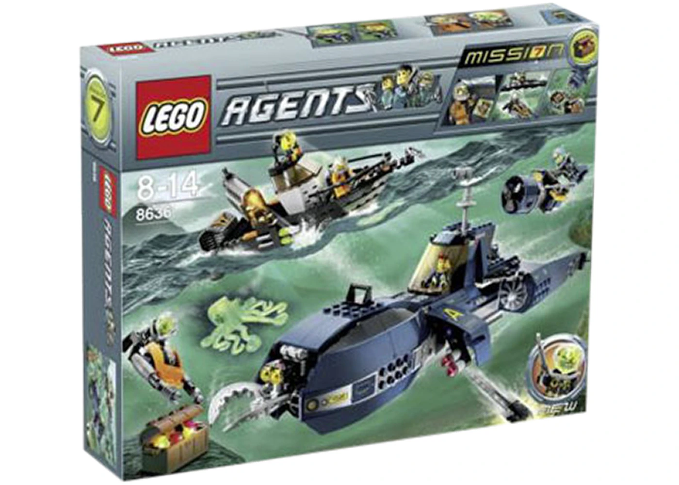 Email slange Villain LEGO Agents Deep Sea Quest Set 8636 - US