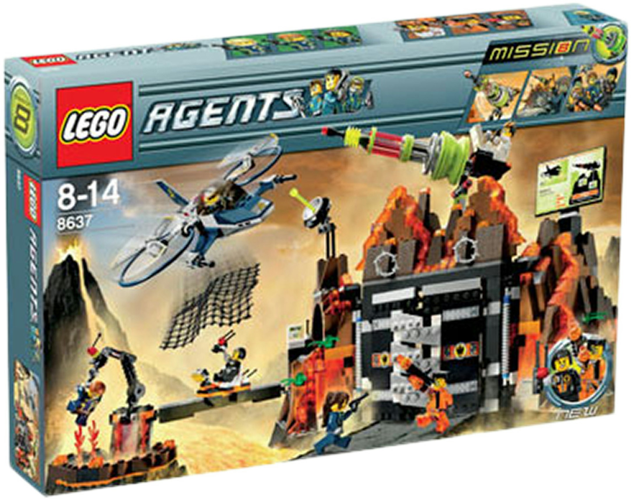 rent genvinde Dental LEGO Agents Volcano Base Set 8637 - US