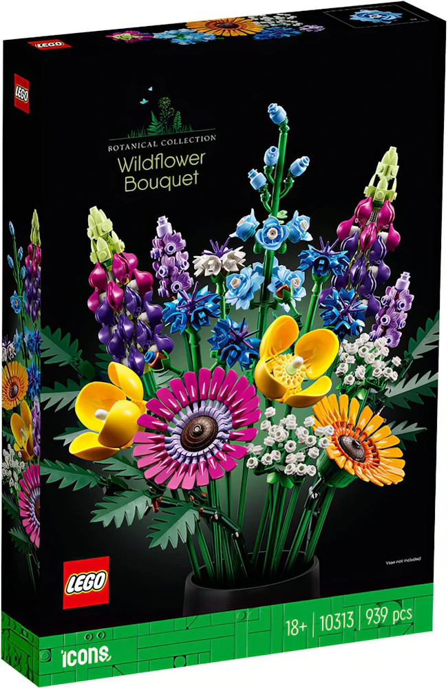 Lego Set of 2: 10313 Wild Flower Bouquet & 10289 Bird of Paradise Flower