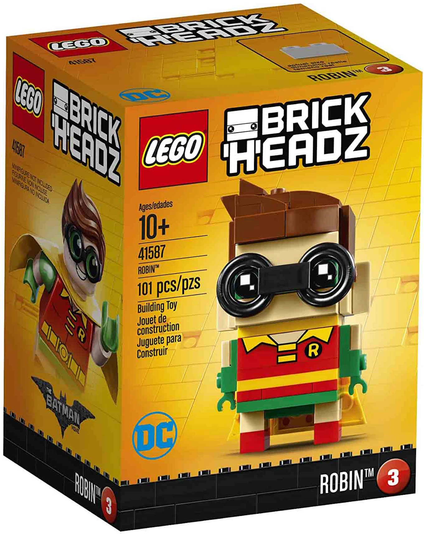 jas Hij Gladys LEGO Brick Headz DC Comics Robin Set 41587 - US