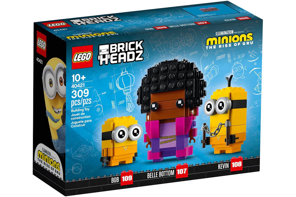 LEGO Brick Headz Minions: Rise of Gru Bob, Kevin & Belle Bottom Set 40421