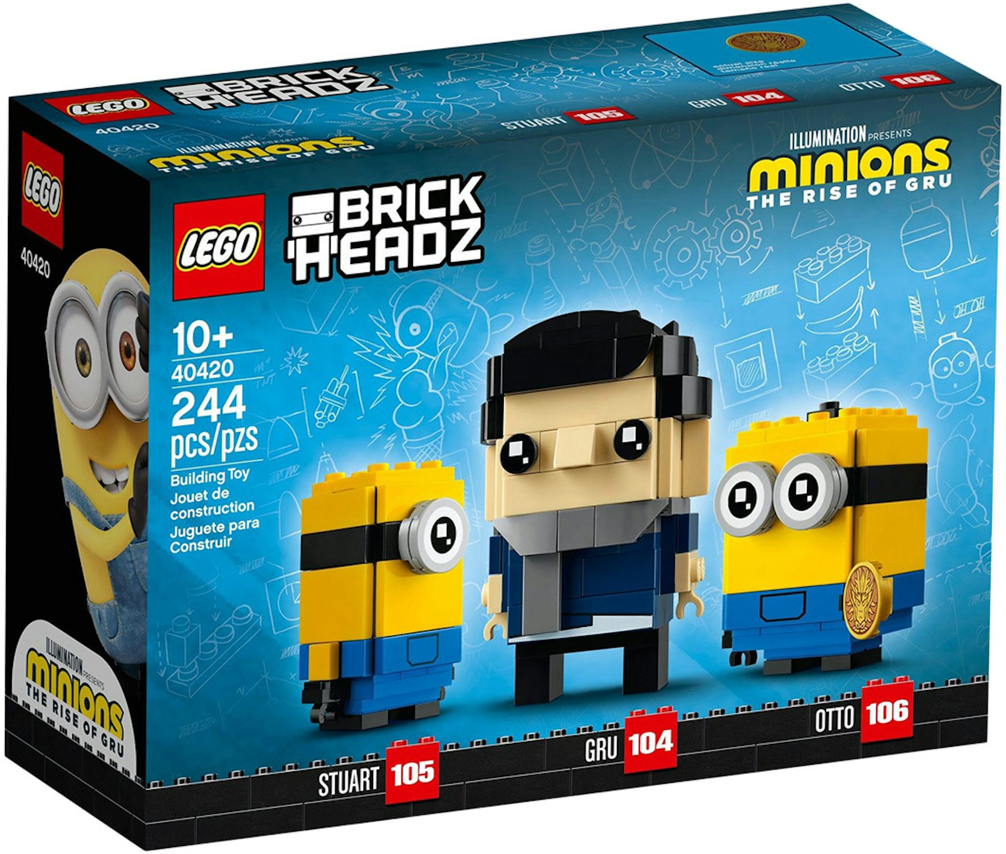 pude spøgelse Konsekvent LEGO Brick Headz Minions: Rise of Gru Stuart, Otto & Gru Set 4020 - JP
