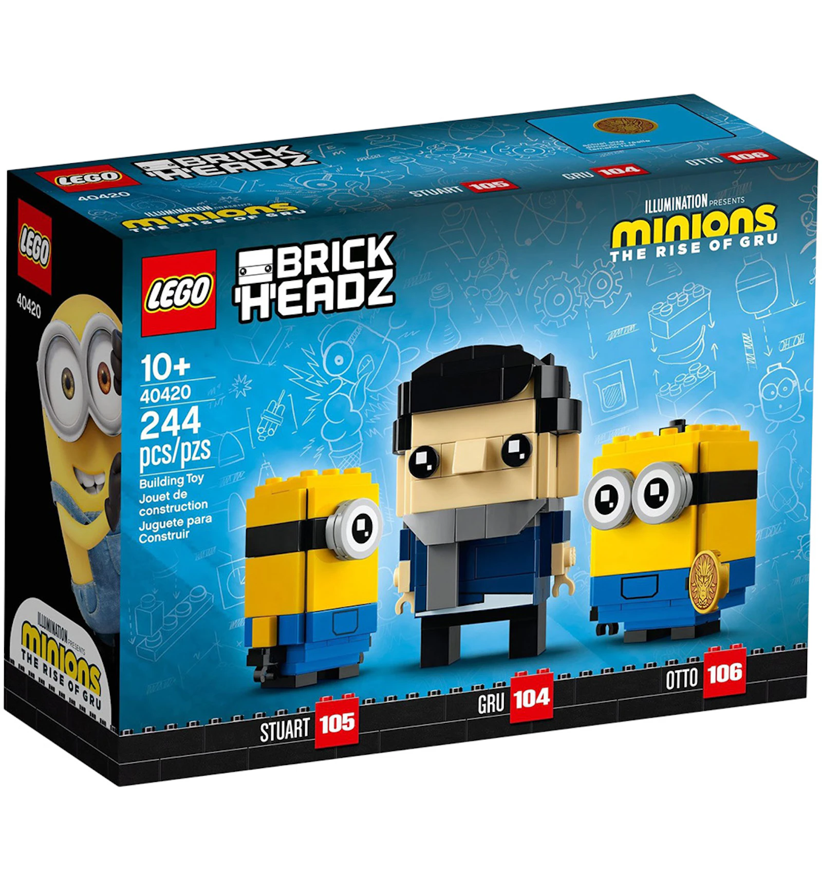 Lego Brick Headz Minions Rise Of Gru Stuart Otto Gru Set 40 Us Lego Brick Headz Minions Rise Of Gru Stuart Otto Gru Set 40 Us