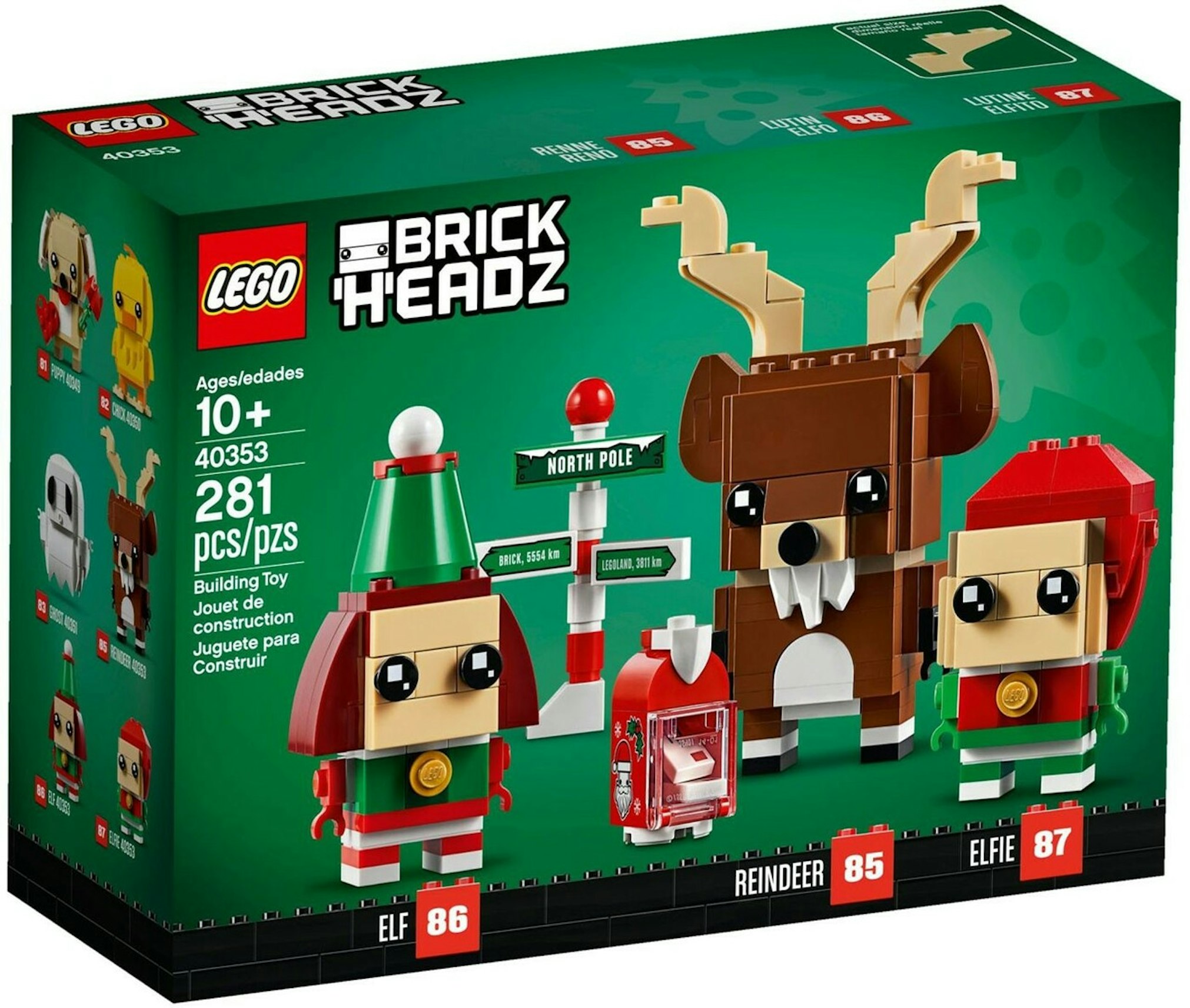 BrickHeadz Christmas Reindeer, and Elfie Set 40353 - US