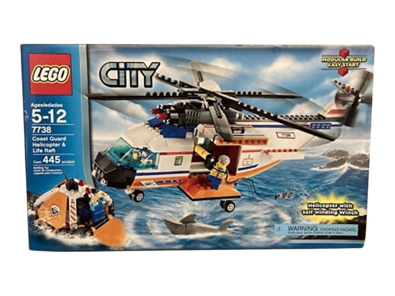 Conjunto de helicóptero y balsa salvavidas de la Guardia Costera LEGO City 7738