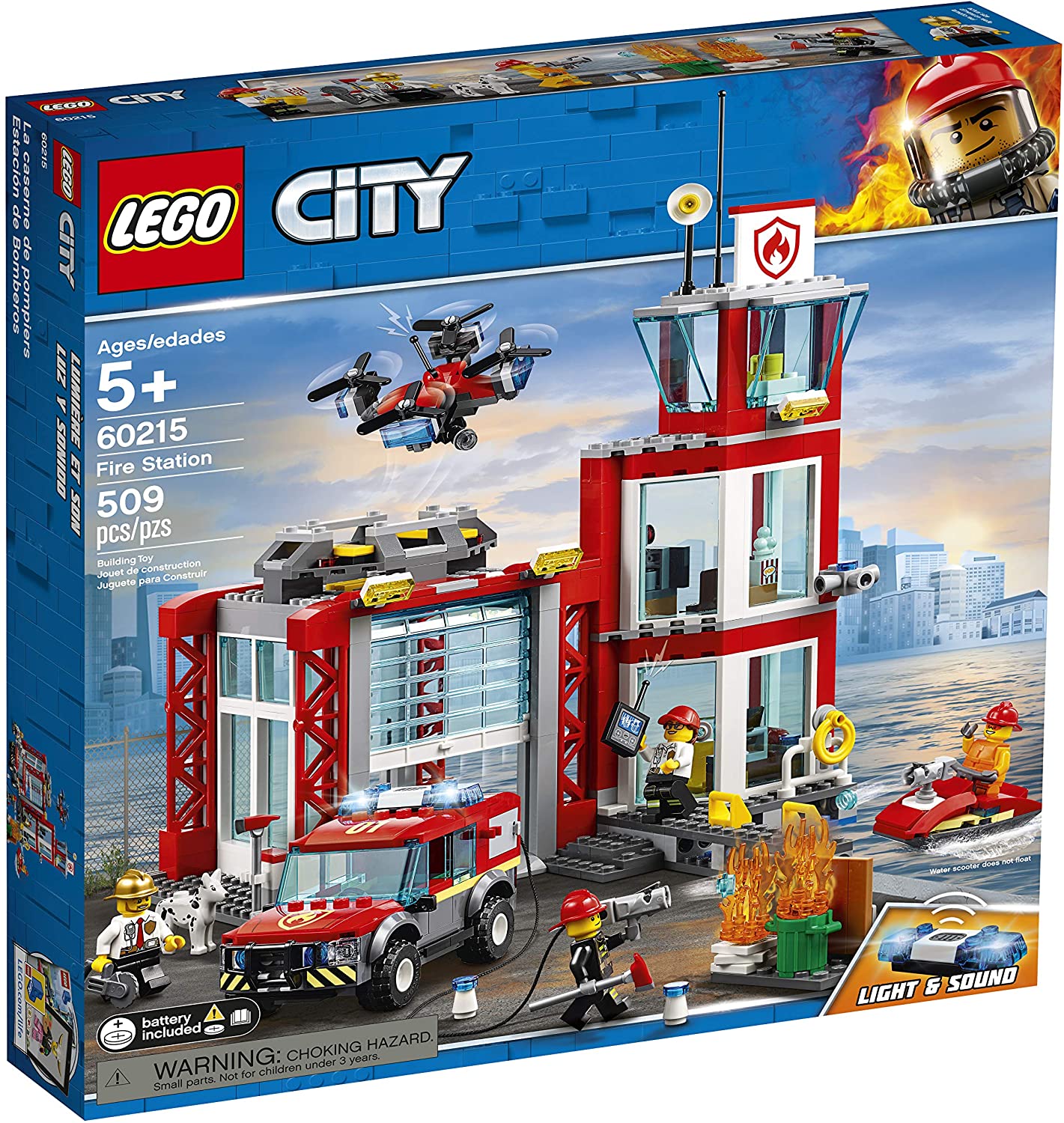 BRAND NEW SEALED LEGO 60215 City Fire Station  Playset with  Light and Sound 