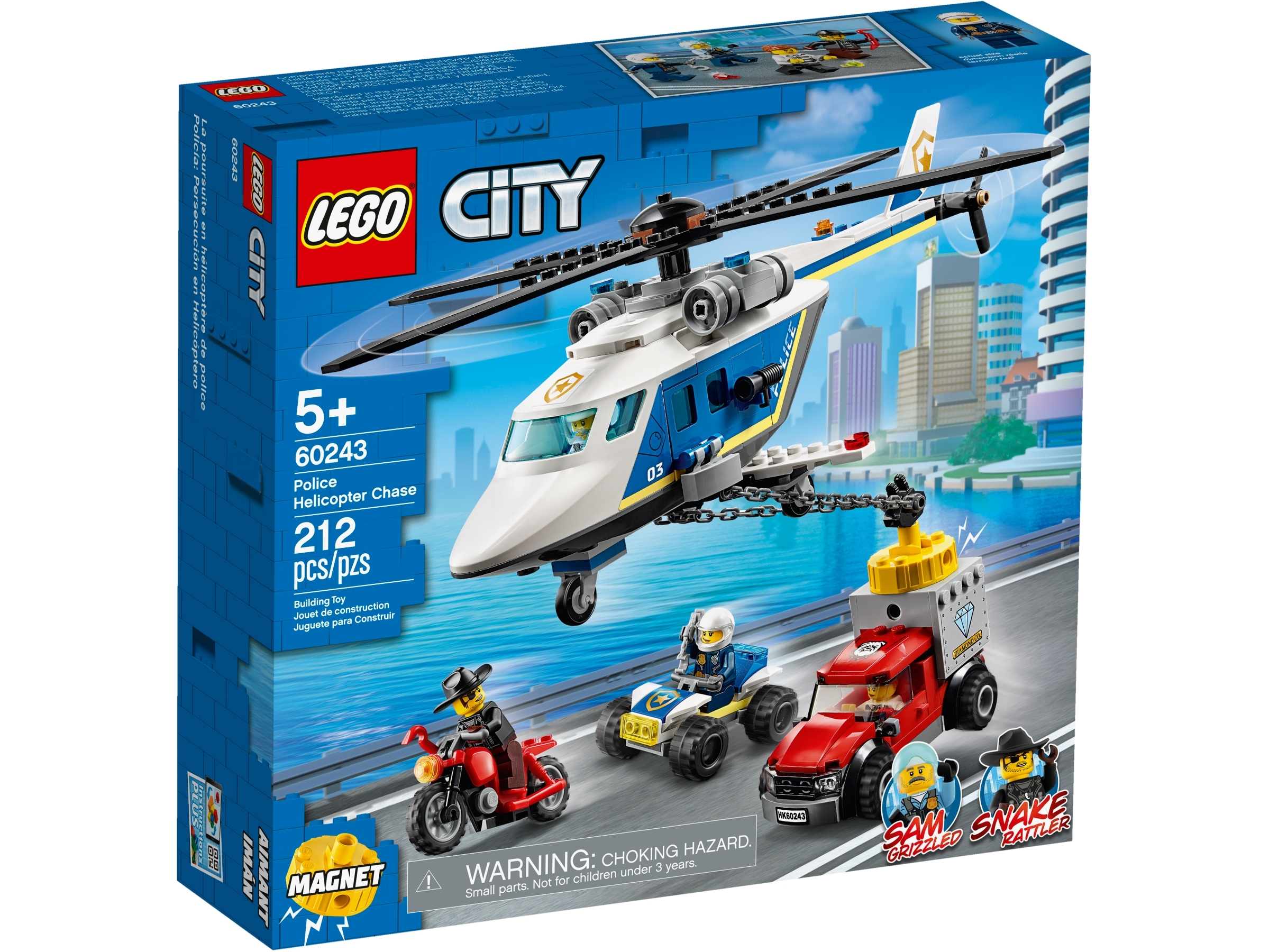 LEGO City Police Helicopter Transportation Set 60244 - US