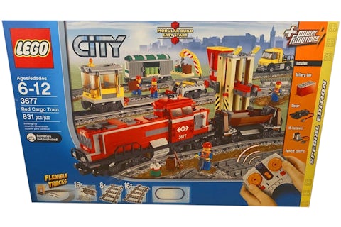 Set de Tren de Carga Rojo LEGO City 3677 US