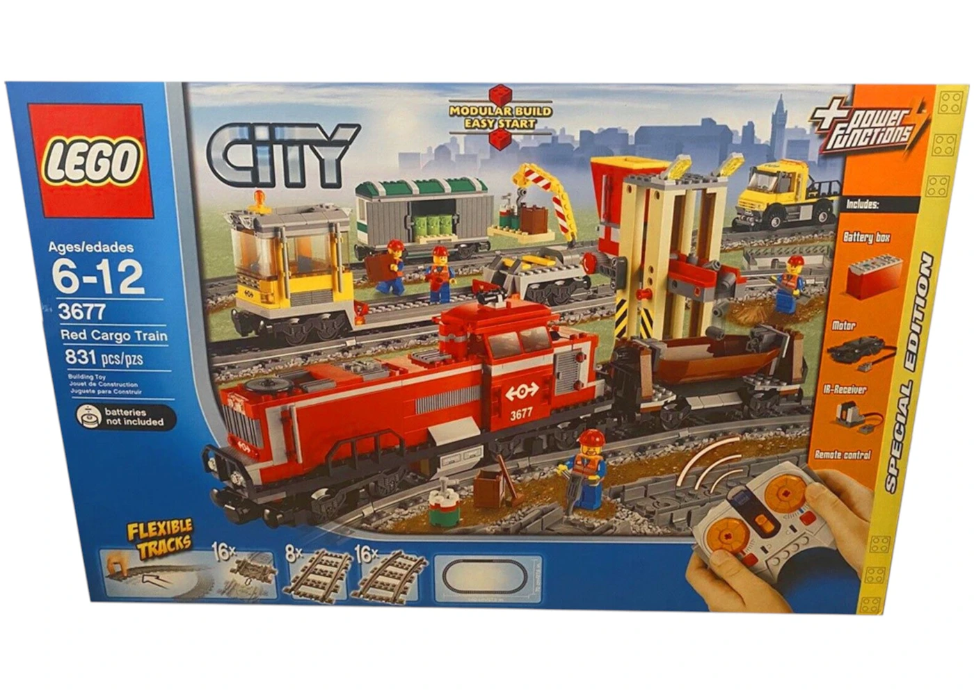 LEGO City Red Cargo Train Set 3677 US - Main Image